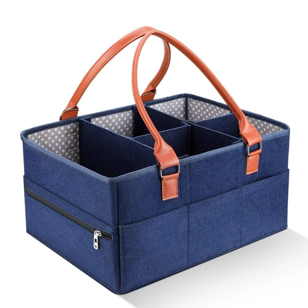 Filz-Windel-Caddy für Neugeborene – Tragbarer Organizer mit Fächern