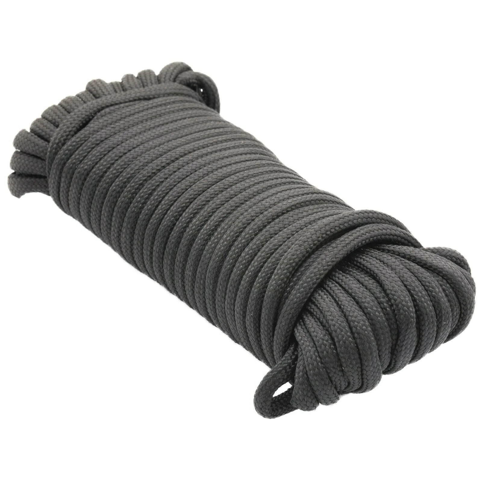 Paracord Outdoor-Campingseil – 15 m, 3 mm, Nylon, schwarz