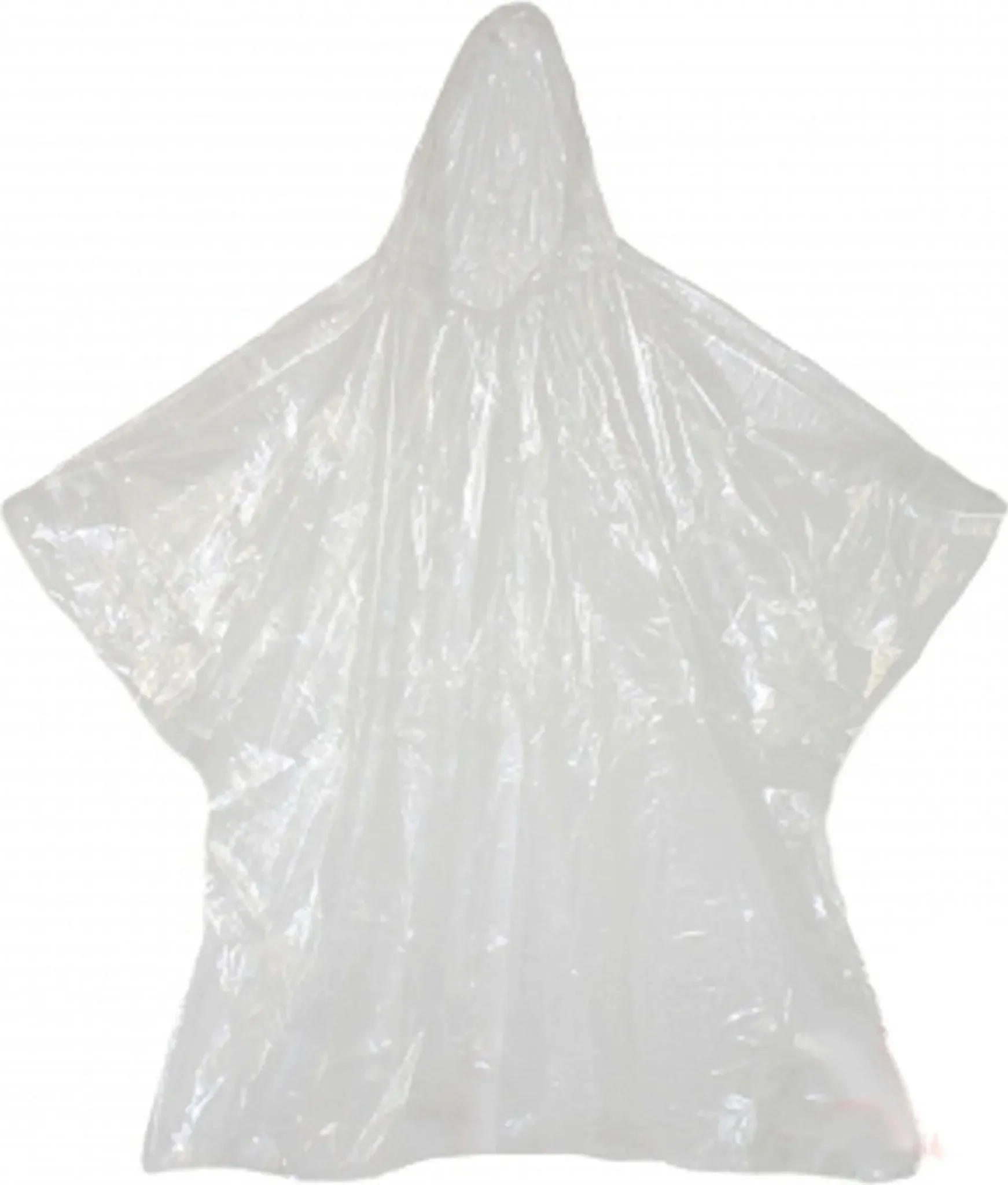 Großer Regenponcho – Weiß, Universalgröße