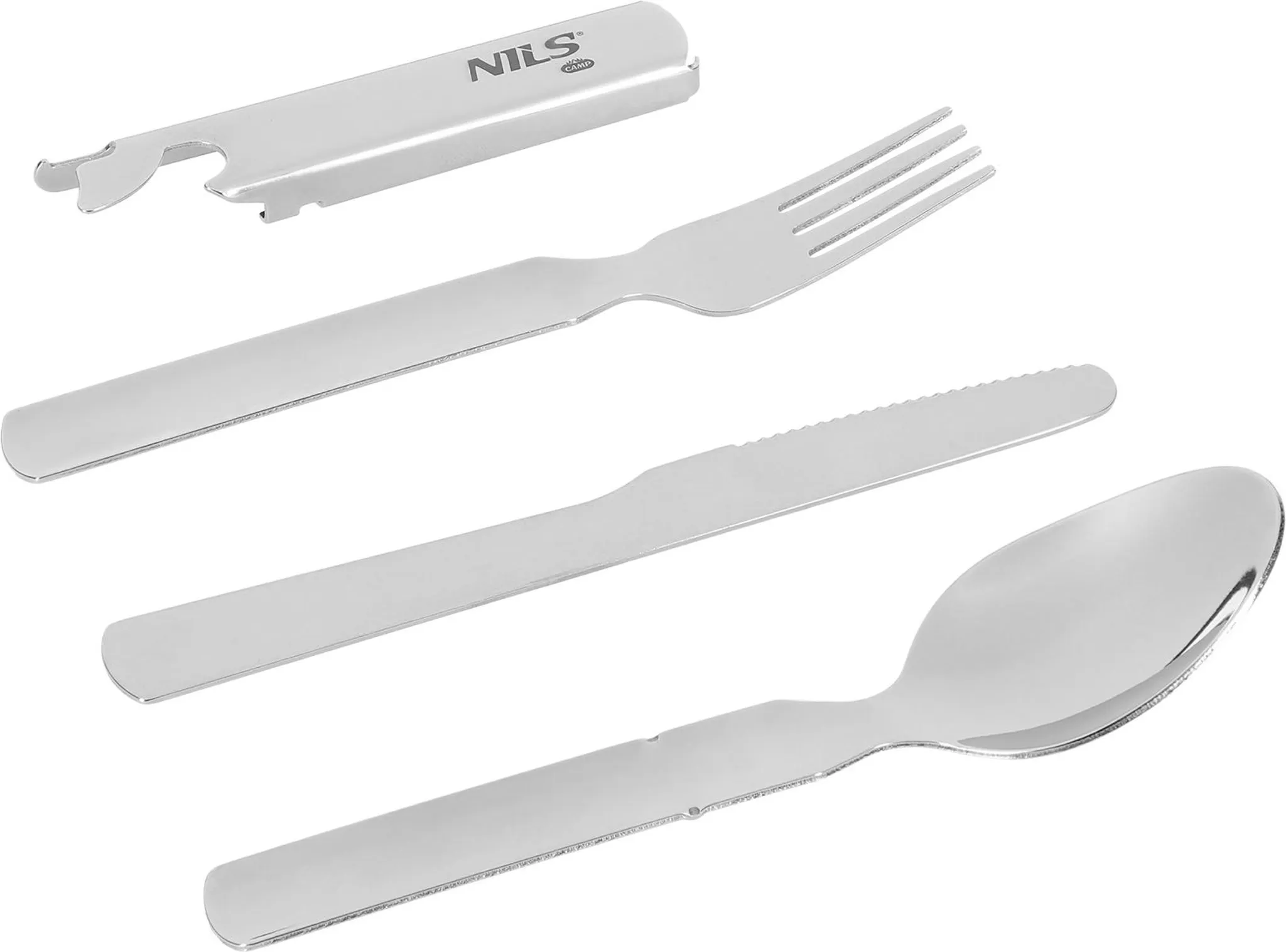 Edelstahl-Campingbesteck NC1712 – 3-teiliges Set mit Etui