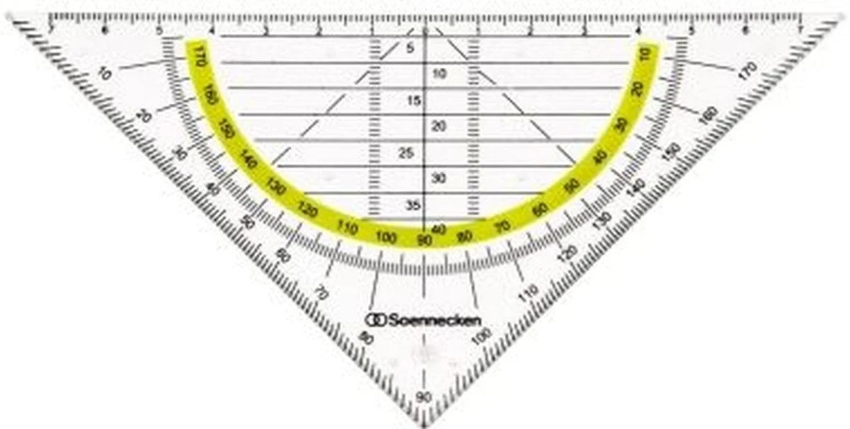 Geodreieck 160 mm – transparent