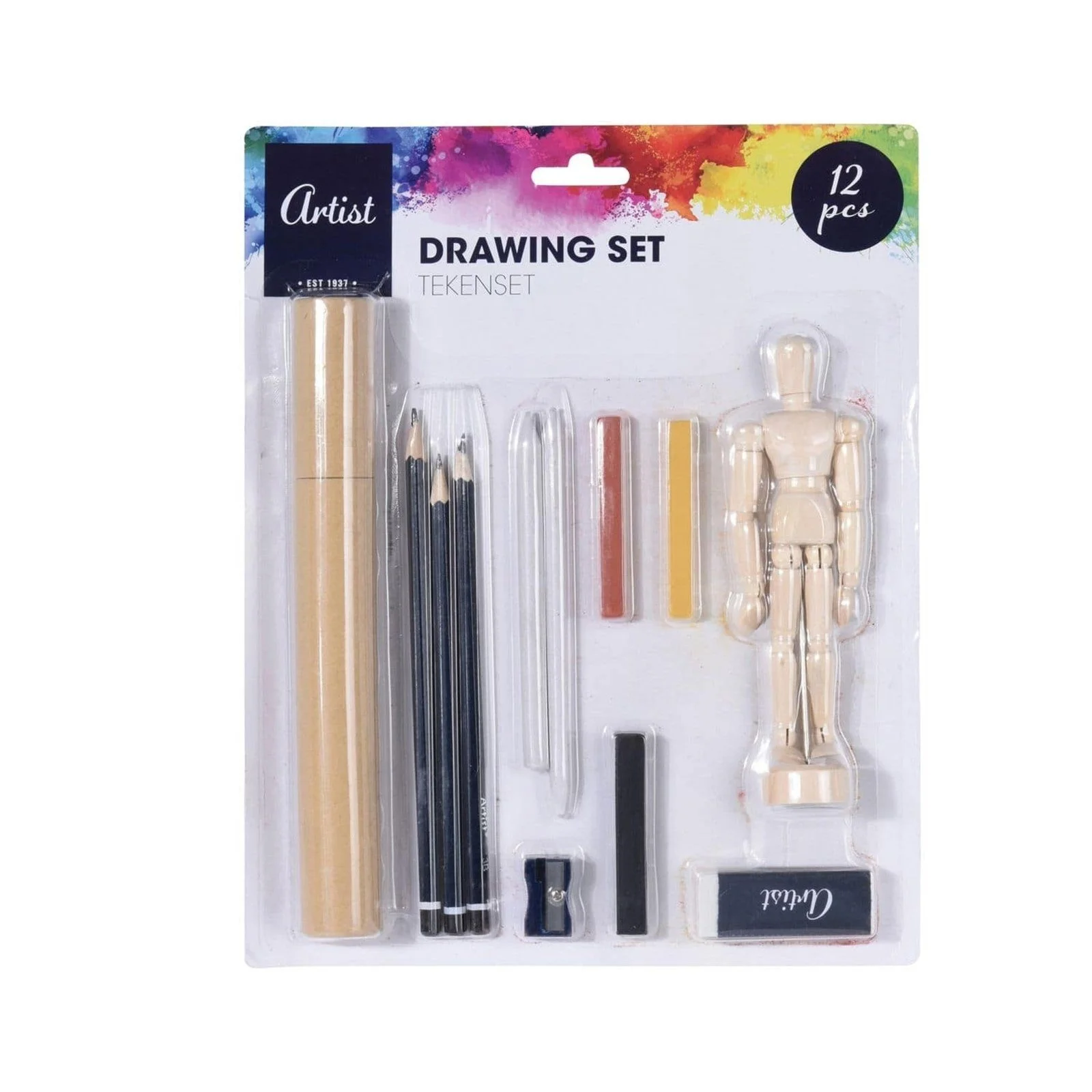 HTI-LIVING – Kreativset Zeichnungsset für Kinder | 12-teiliges Set für kleine Künstler