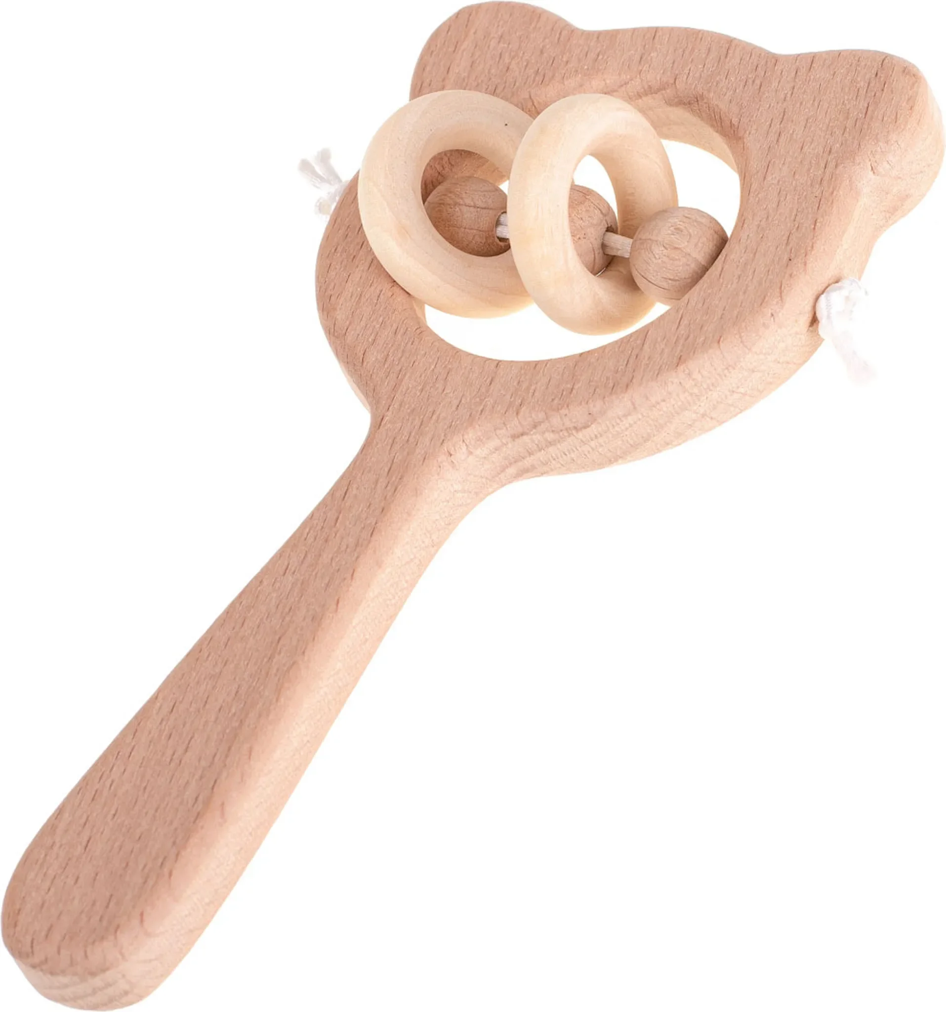Holzrassel „Teddybär“ – liebevoll gestaltet & ideal für erste Greifübungen