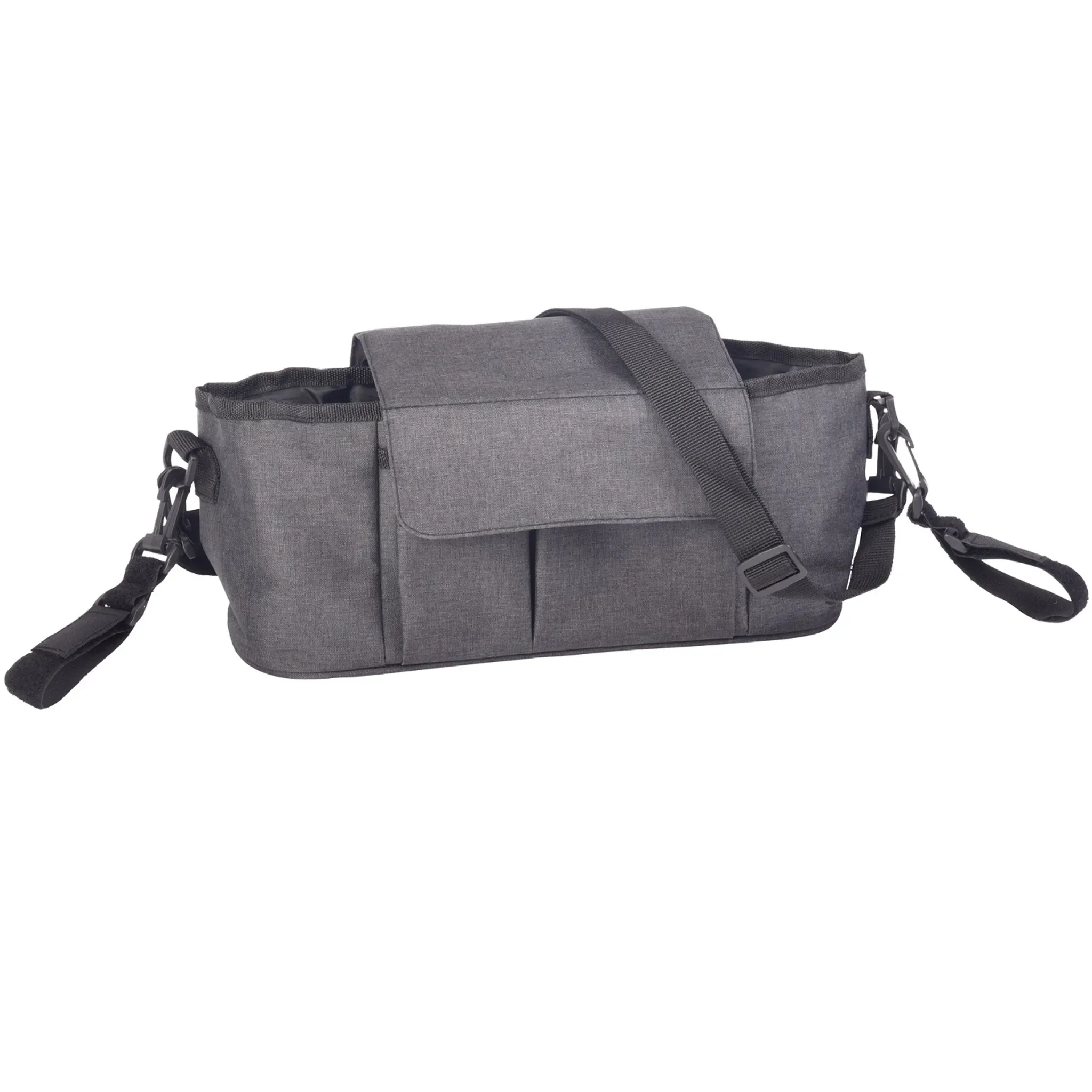Universal Kinderwagentasche – 34 × 14 × 13 cm, Schwarz
