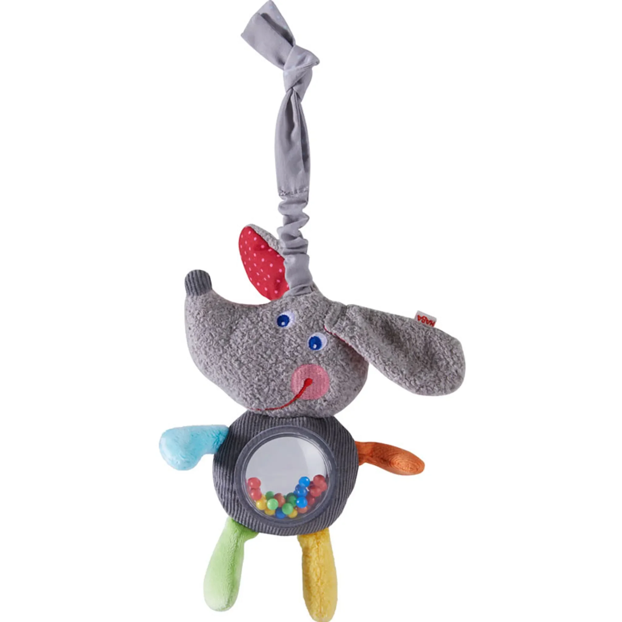 HABA Hängefigur Hund – Kuschelweich, klappernd & ideal zum Greifen (ab 6 Monaten)