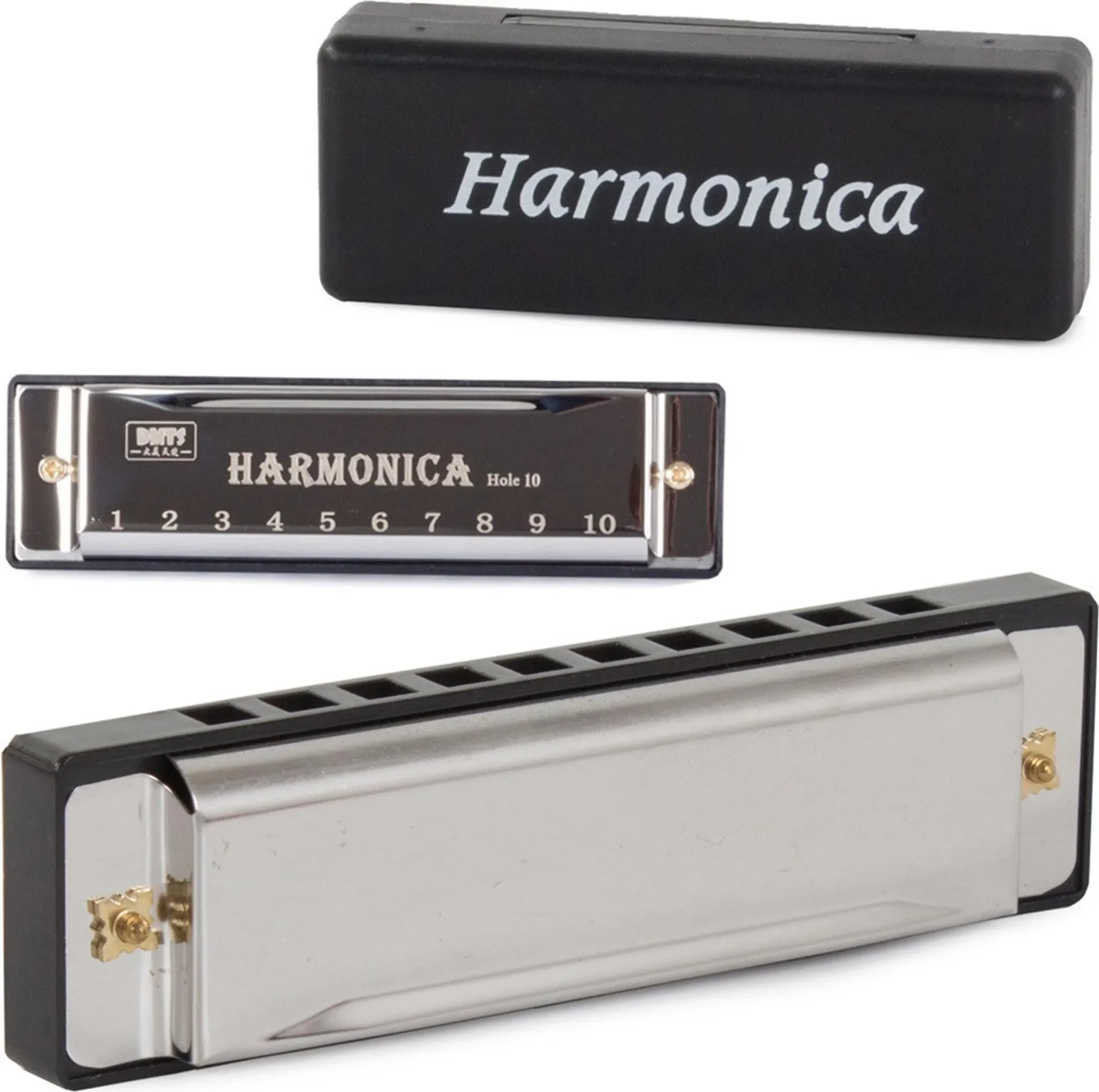 Diatonische Mundharmonika C-Dur – 10-Loch Blues Harmonika mit Metallbox