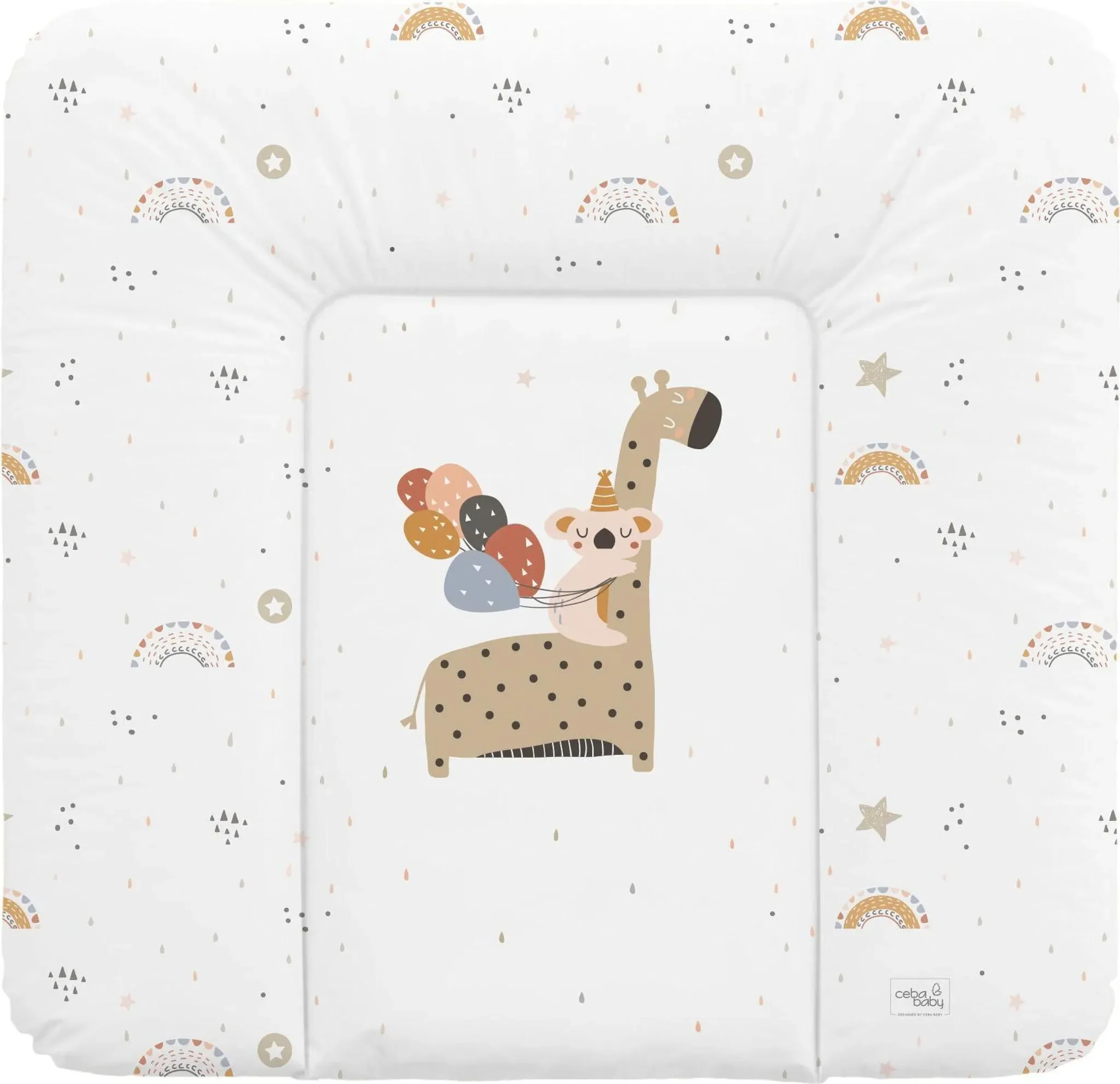 Ceba Baby Wickelauflage 75 × 72 cm – Design „Giraffe 2022“