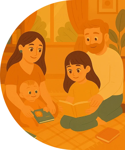 Familie beim Spielen