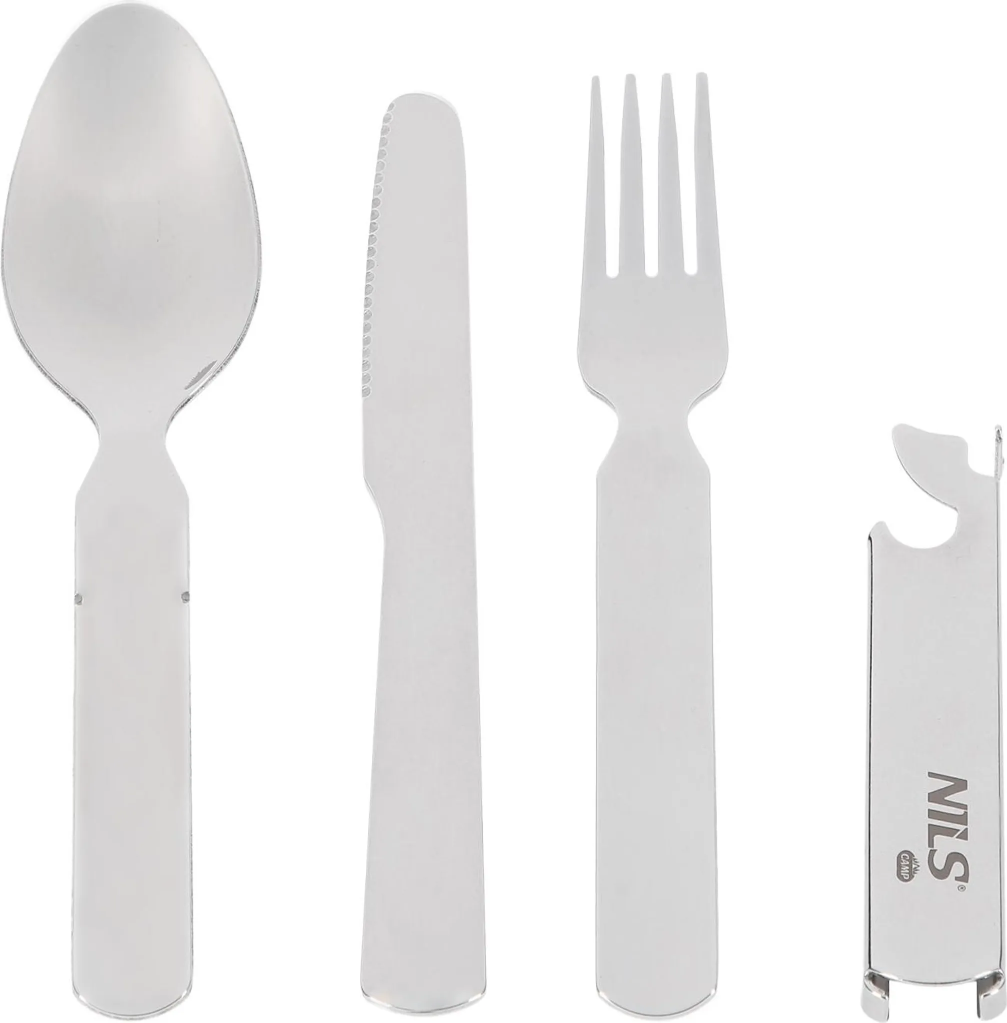 Edelstahl-Campingbesteck NC1712 – 3-teiliges Set mit Etui