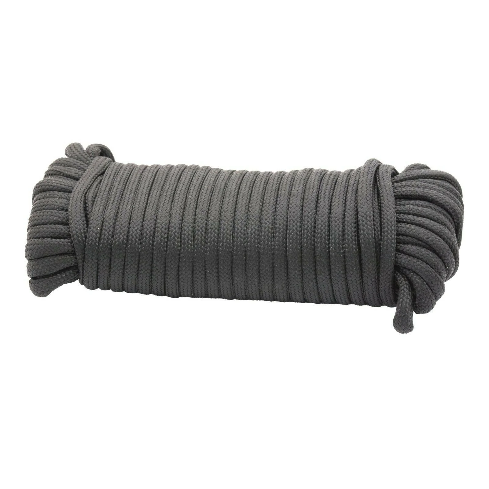 Paracord Outdoor-Campingseil – 15 m, 3 mm, Nylon, schwarz